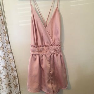 Pink/Blush NWOT silk romper